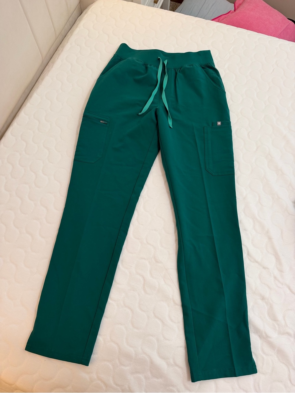 Figs Dowa high-rise straight pant green - size M Tall
